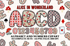 Alice in Wonderland Digital Papers, Alice doodle letters Product Image 2