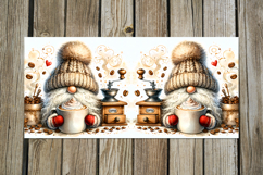 Coffee Gnome | 4 Watercolor Mug sublimation designs PLUS2 Product Image 5