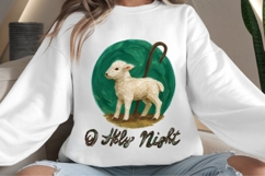 Oil painted holy night png design for T-shirts Product Image 4