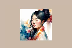 11 PNG Asian woman illustration. Digital download. Product Image 7