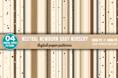 Neutral Newborn Baby Nursery Background Paper Bundle PNG Product Image 8