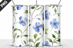 Flowers Tumbler Wrap | Sublimation Design | Tumble PNG Product Image 4