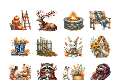 Cozy Fall Clipart, Autumn Clipart Product Image 7