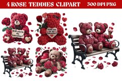 Rose Teddies Clipart PNG Product Image 1