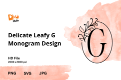 Delicate Leafy Monogram Design Product Image 1