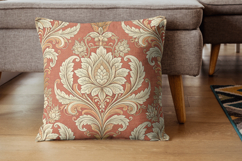 Soft Apricot Toile Digital Paper Pack, Vintage Floral Toile Product Image 7