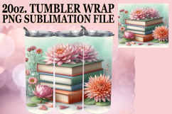 RADIANT SPIRIT 20oz TUMBLER WRAP, Book and flower Product Image 1