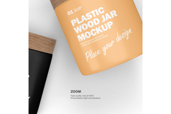 Plastic Jars With Wooden Lids - PSD Mockup Product Image 7