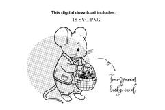 Cottagecore Mouse Clipart PNG SVG Product Image 5