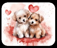 Dog Valentine's Day Sublimation Mouse Pad PNG Bundle Product Image 8