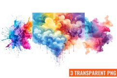 Watercolor Splashes Background Clipart Product Image 1