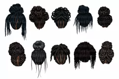 60 PNG African American Hairstyle clipart digital download Product Image 8