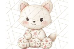 Pink Floral Stuffed Animal Clipart PNG, Cute Stuffed Animals Product Image 3