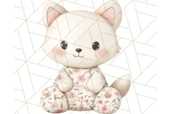 Pink Floral Stuffed Animal Clipart PNG, Cute Stuffed Animals Product Image 3