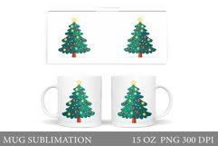 Christmas Tree Mug Design. Christmas Tree Mug Sublimation Product Image 1