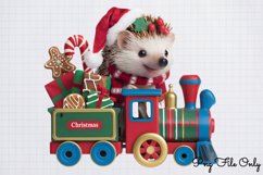 Christmas Hedgehog Clipart PNG Product Image 1