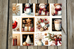 Xmas collage | vintage Skinny tumbler sublimation design P2 Product Image 3