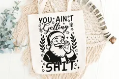 You Ain't Getting Shit Svg, Funny Christmas Santa Svg. Product Image 6