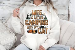 Camping with my Cat PNG, Vintage Retro Camper Sublimation Product Image 8