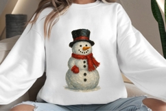 Oil painted snowman png design for T-shirts Product Image 4