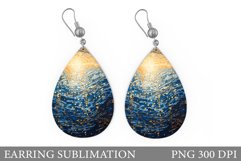 Abstract Earring Sublimation. Teardrop Abstract Earring Product Image 1