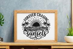 Forever Chasing Sunsets Svg, Summer Vibes Svg, Beach Svg. Product Image 8
