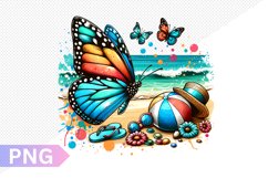 Summer Butterfly Sublimation - Clipart PNG Design Product Image 1