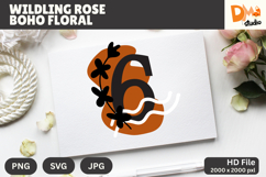 Wildling Rose Boho Floral Monogram Product Image 1