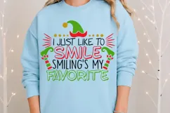 I Just Like To Smile Svg, Christmas Elf Svg, Elf Hat Svg. Product Image 8
