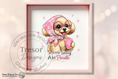 Sassy Poodle PNG Cute Dog Lover Sublimation Design Funny Pet Product Image 8