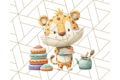 Cozy Safari Baking Animals PNG, Cute Jungle Kitchen Art Product Image 3