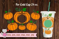 Pumpkin Spice Life svg for Full Wrap Venti Cold Cup 24 oz Product Image 2