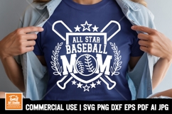 All Star Baseball Mom Svg, Baseball Mom Png, Sport Mom Shirt Product Image 1