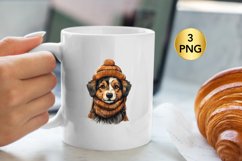 Cute Christmas Dog clipart, Dog Sublimation Product Image 3