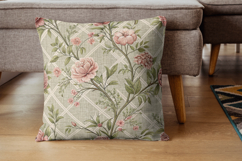 Olive Dust Toile Digital Paper Pack, Vintage Floral Toile Product Image 7