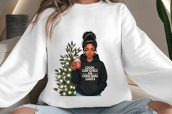 Christmas motivational women png design for T-shirts Product Image 4