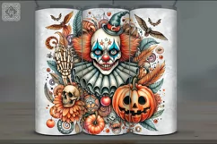 4 Creepy Clown Tumbler Wrap Sublimations, 20 oz Product Image 5