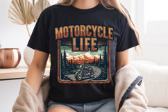 Motorcycle Life PNG, Vintage Biker Mountain Sublimation Product Image 7