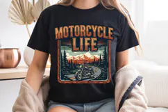 Motorcycle Life PNG, Vintage Biker Mountain Sublimation Product Image 7
