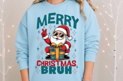 Merry Christmas Bruh Png, Funny Christmas Santa Claus Png. Product Image 8