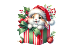 10 Christmas Bunny PNG Clipart Bundle High Quality 300 DPI Product Image 7