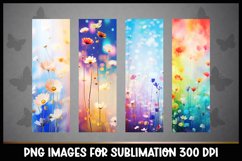 24 Whimsical Flowers Bookmarks Sublimation PNGs I Bookmarks Product Image 3