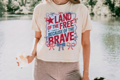 Land of the free because of the brave PNG T-Shirt|4th of Jul Product Image 7