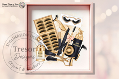 Lash Artist Sublimation PNG Black Gold Beauty Design Product Image 2