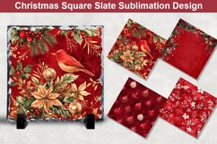 Christmas Square Sublimation Slate Designs Product Image 1