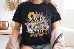 Bloom Where You're Planted PNG, Vintage Floral Sublimation Product Image 7