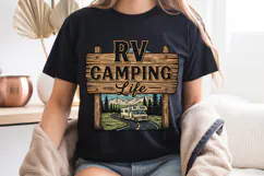 RV Camping Life PNG, Vintage Motorhome Adventure Sublimation Product Image 7