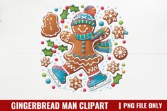 Gingerbread Man Clipart Bundle PNG Product Image 8