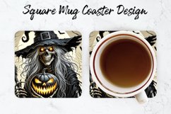 Halloween Witch Mug coaster | Coaster | Sublimation Design Product Image 1
