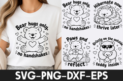 Funny Bear SVG | Cute Bear Quotes PNG DXF EPS Product Image 1